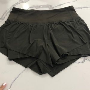 Green lululemon shorts